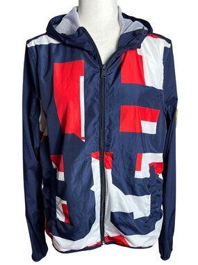 Tommy Hilfiger Jacket Red White Blue Patriotic Windbreaker Americana Unisex S